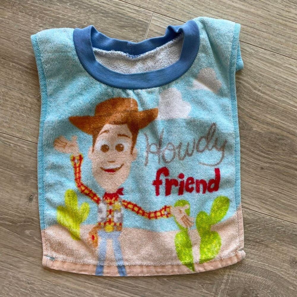 Toy Story Baby Bib Woody Disney Kidcore Pixar Retro Unisex Gender Neutral